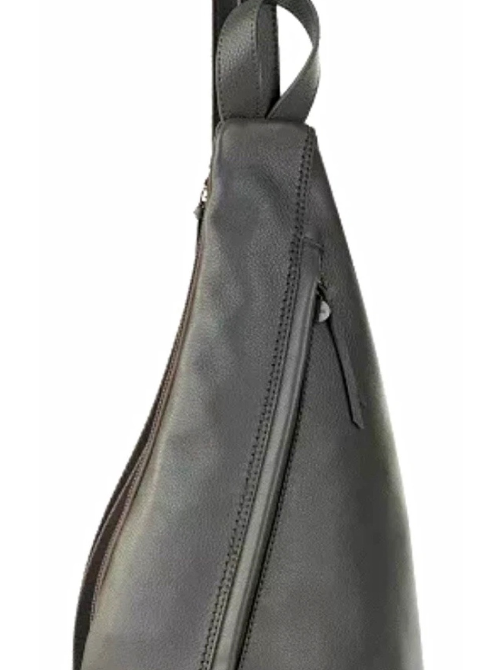 The Sak GEO Sling Bag Slate Gray Zip Adjustable Strap Outer Pockets Silver